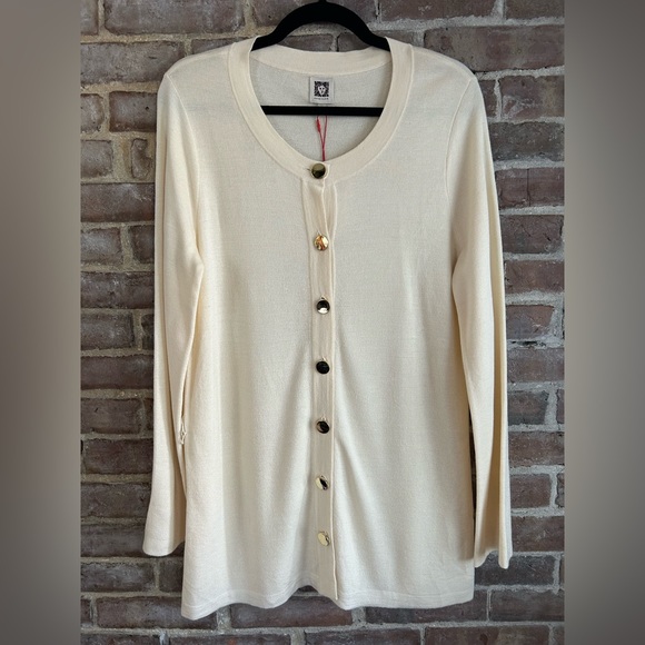 Anne klein cream cardigan - Picture 2 of 5